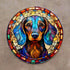 Dachshund Glass Suncatcher Worktop Saver